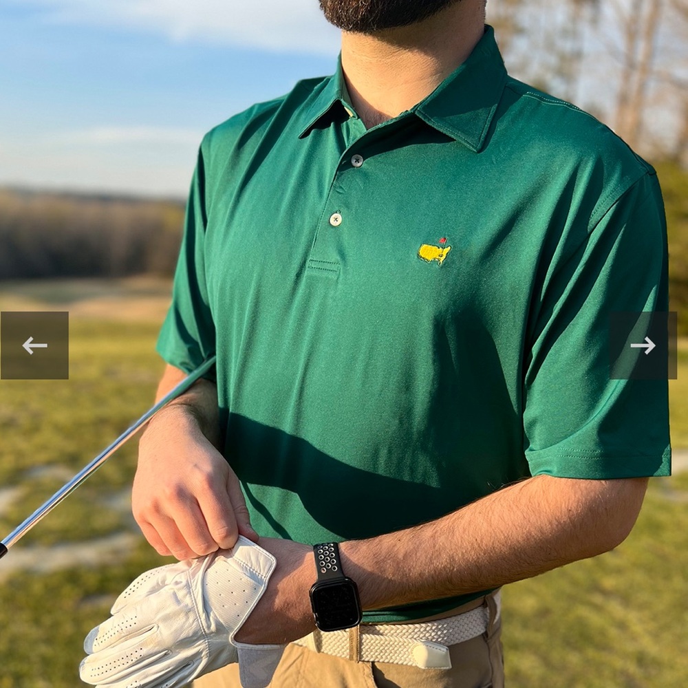 The Masters Performance Golf Polo Shirt Green